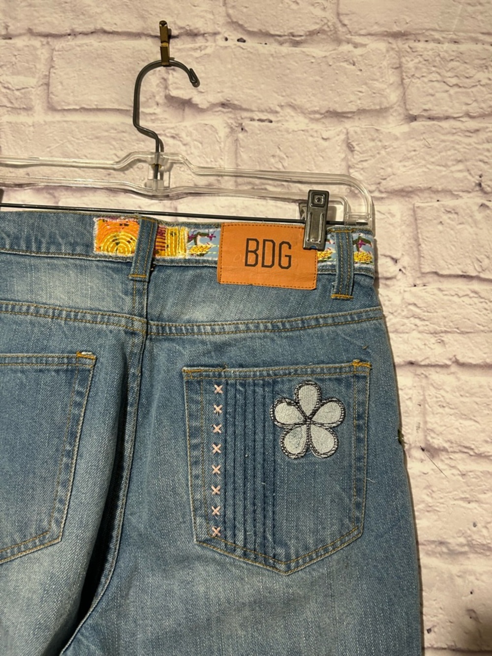 BDG  EUC High Waisted Y2K Patchwork Flare Jeans Indigo Craft Size 26 - Picture 8 of 13